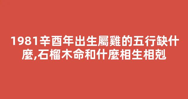 1981辛酉年出生屬雞的五行缺什麼,石榴木命和什麼相生相剋